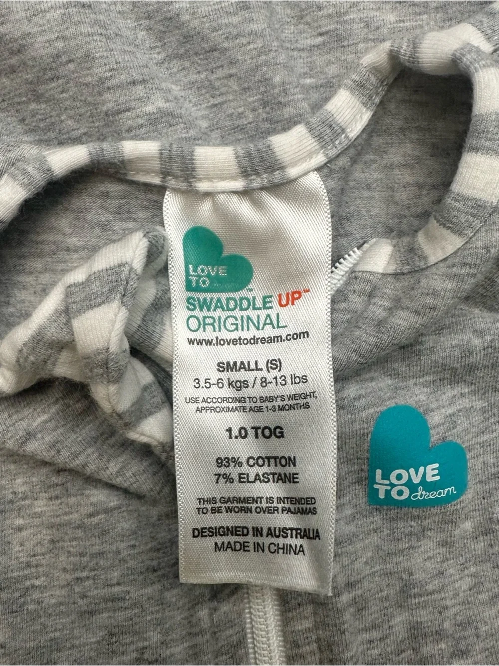 Love to dream Grey Swaddle 8-13 lbs